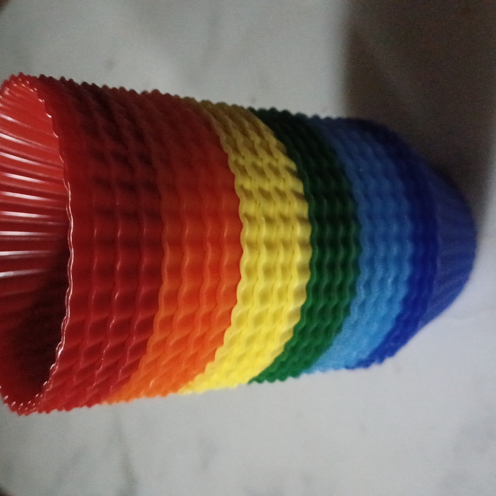 Rainbow Silicone Cupcake Liners set of 23 Reuseable Cupcake liners new with tags